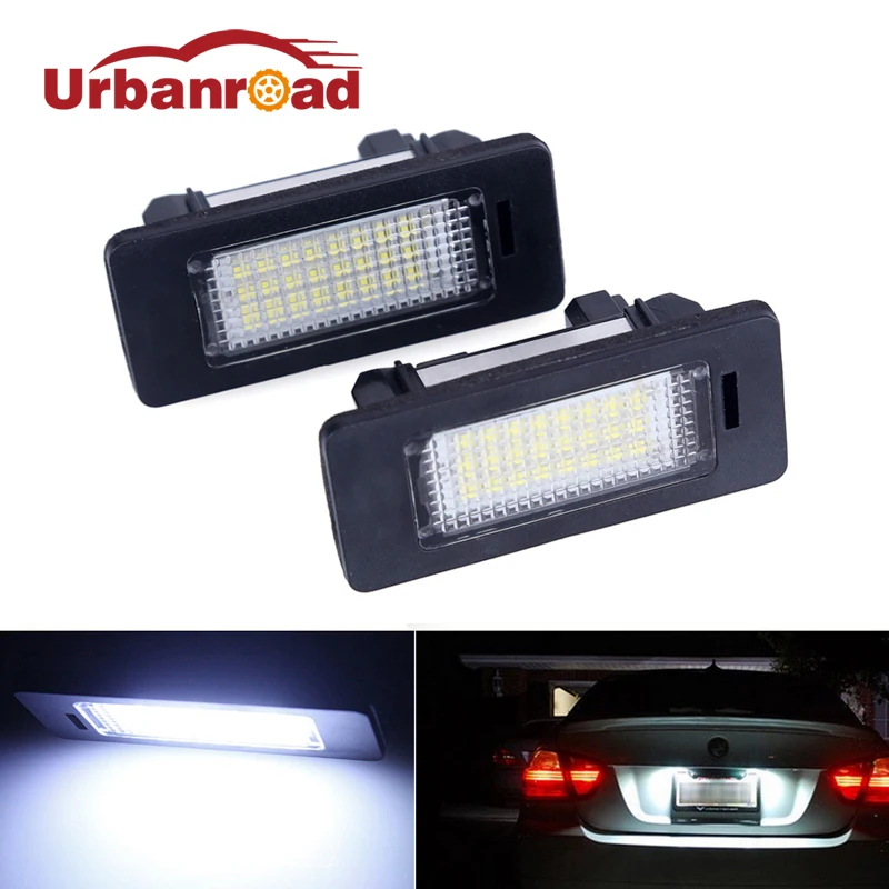 2 шт. Автомобильные светодиодные лампы 24 SMD для номерного знака BMW E90 E82 E92 E93 M3 E39 E60 E70