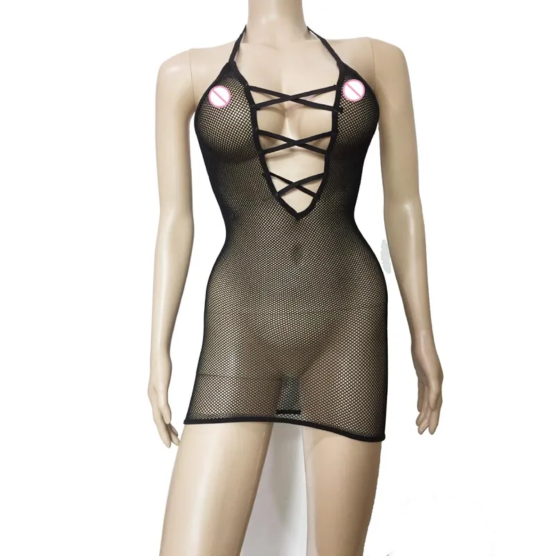 Сексуальное женское белье фантазия Sheer Mesh ажурные Чистая шнуровкой спереди
