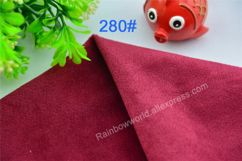 

280# wine red Super soft velvet fabric microfiber velboa hair height 0.5-1.5mm for DIY stuffed toy blanket pillows(1 meter)