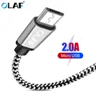 Кабель Micro USB OLAF для быстрой зарядки и передачи данных, зарядный USB-кабель для Samsung, Huawei, мобильный телефон