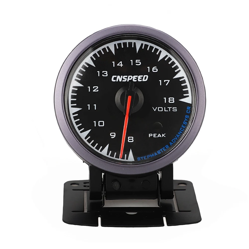 Voltage Meter Акула Стиль 2," 60 мм турбо Boost датчик температуры масла пресс вольт Тахометр Температура воды воздуха топливное соотношение температура выхлопных газов с 7 цветов - Цвет: Voltage Meter