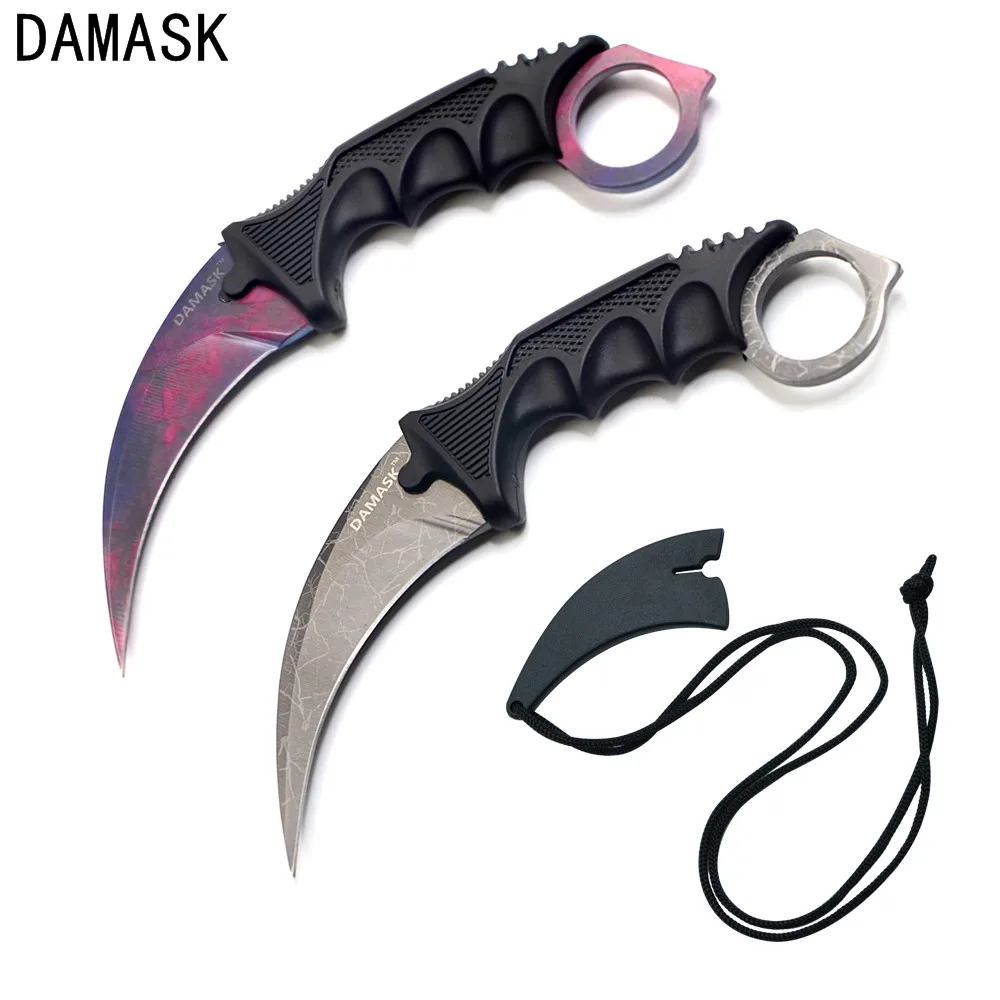 Дамаск Одежда высшего качества csgo Ножи Counter Strike Открытый выживания Karambit личные