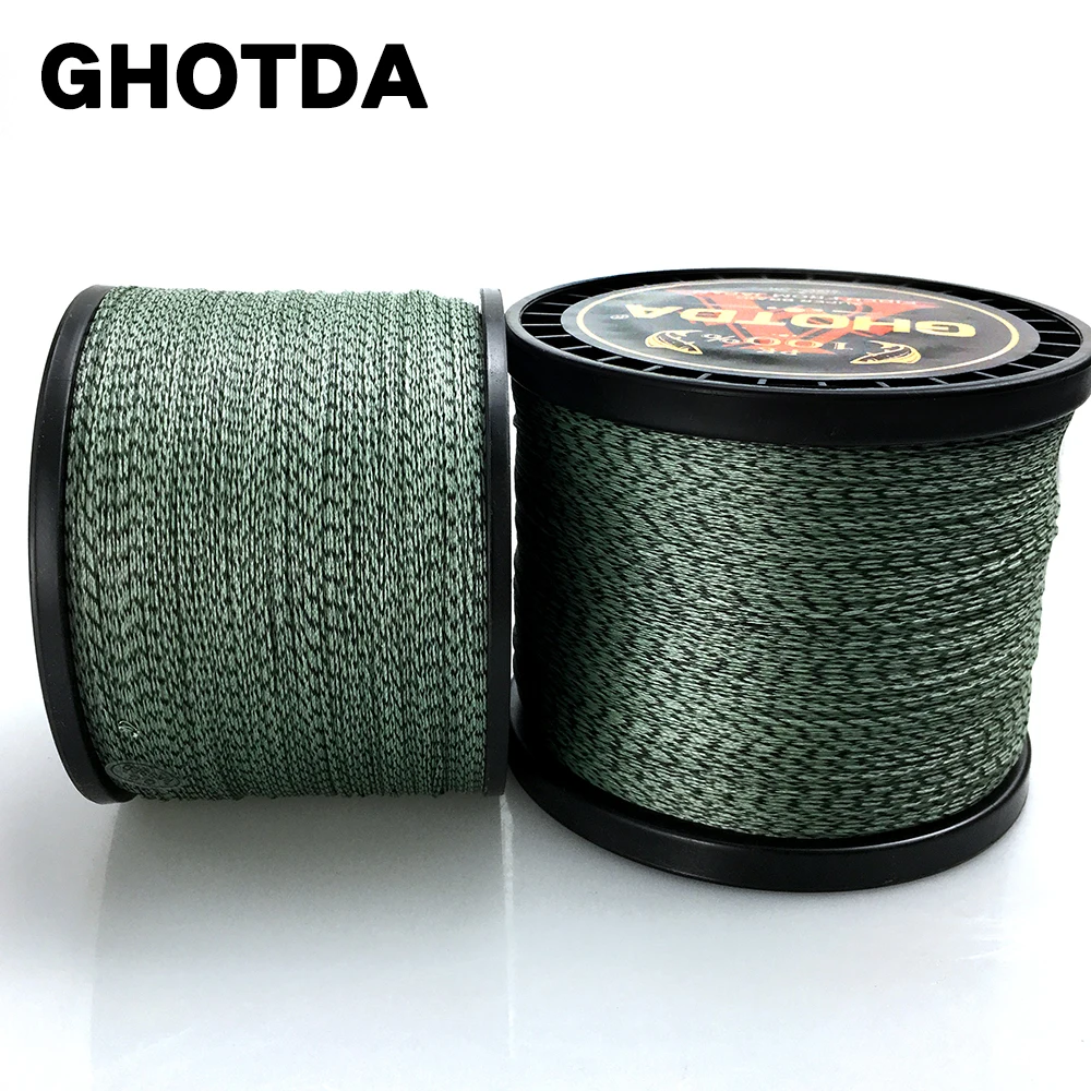 GHOTDA камуфляжная плетеная рыболовная леска 300 м 500 1000 8 нитей PE не