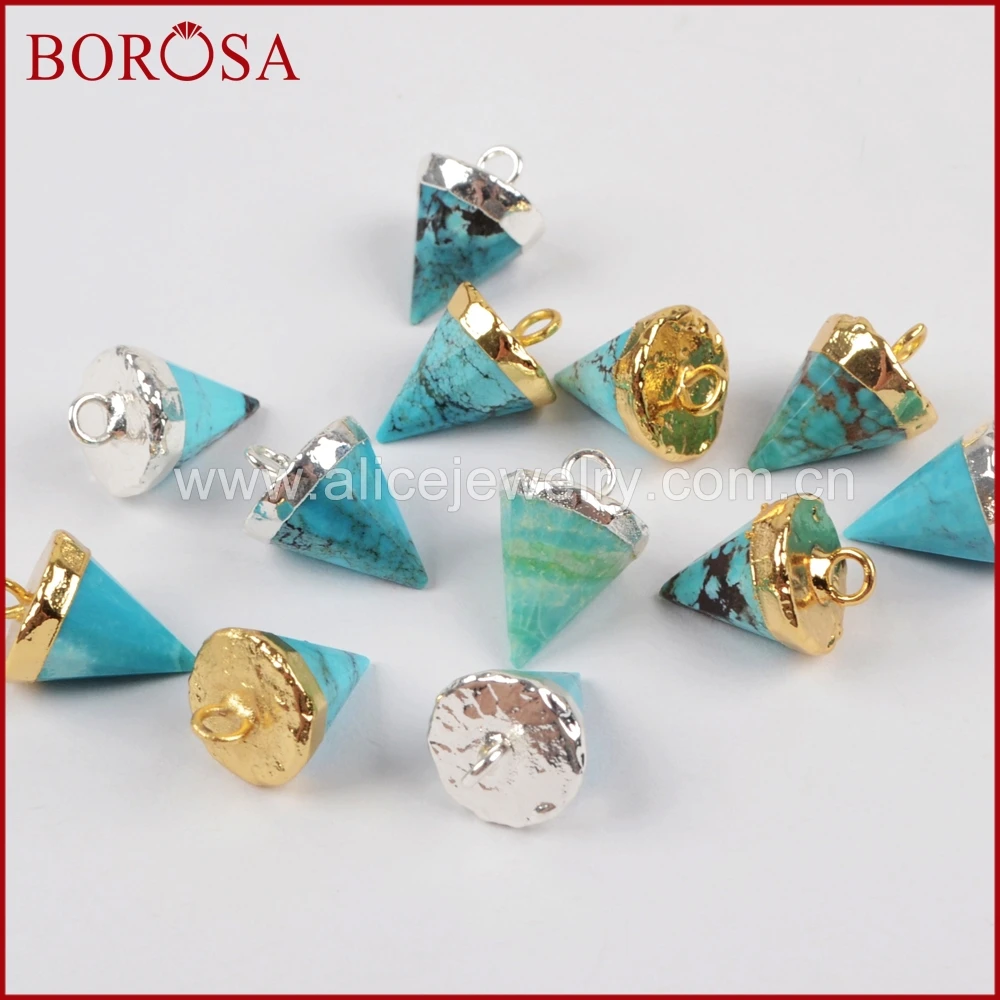 Распродажа от BOROSA 5/10 шт. женская подвеска голубого цвета женские серьги сделай