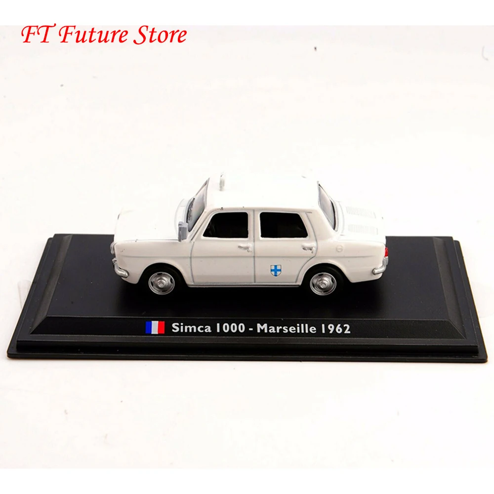 Коллекционная модель автомобиля белого цвета масштаб 1/43 литая такси Simca 1962