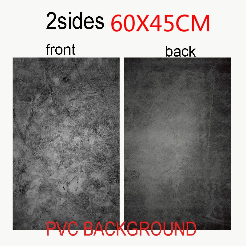 Коричневый 60X45 см 2 стороны 24 цвета ПВХ фотографии фоны Водонепроницаемый Премиум мраморная текстура фон для фото еда ювелирные изделия мини элементы - Цвет: Коричневый