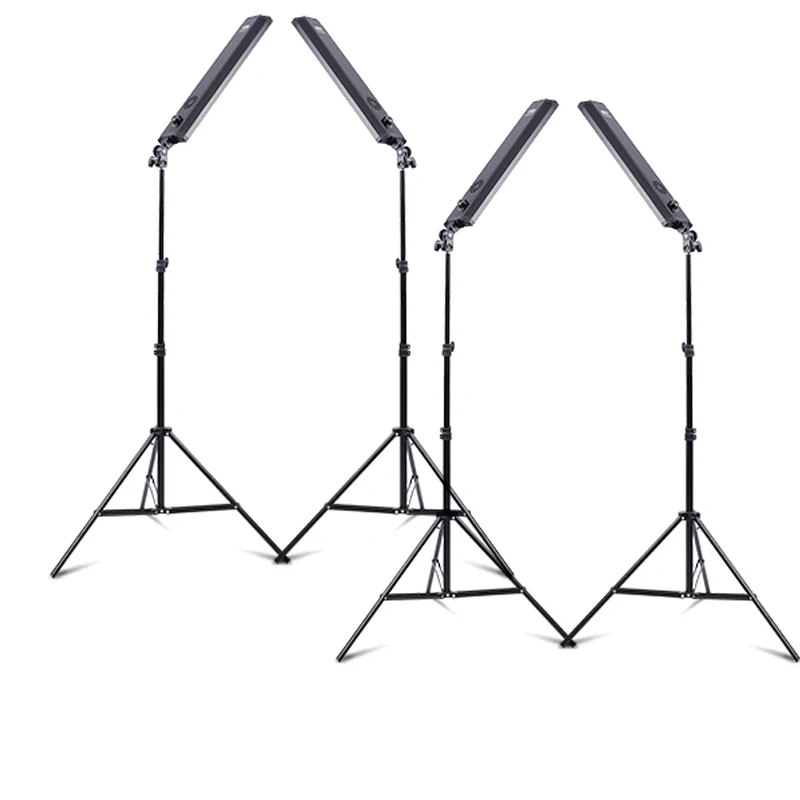 4PC 60w and Stand 60 Вт 120 шт. светодиодный 5600k белый цвет фотостудия светодиодный светильник ing Stripe фотография палочка диаммер переключатель светильник стенд фото штатив Комплект - Цвет: 4PC 60w and Stand