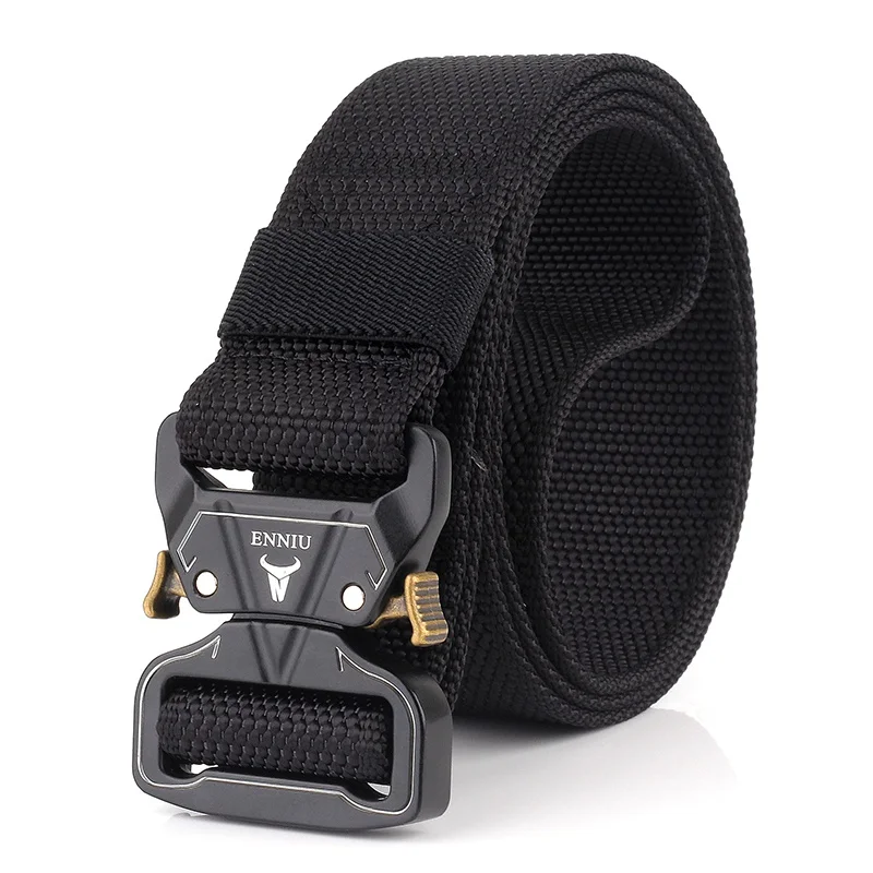 

Tactical Belts Nylon Military Waist Belt Metal Buckle Adjustable Heavy Duty Training Waist Belt Hunting Accessories