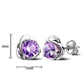 Женские серьги-пусеты в форме сердца циркониевые Серьги-пусеты новинка 2016 |