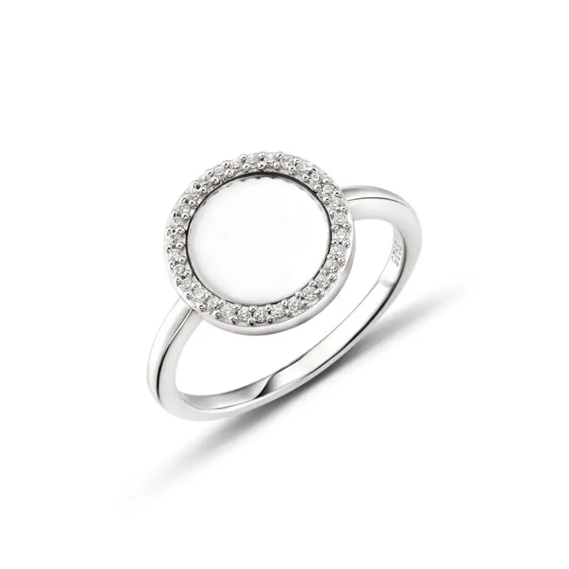 Серебряные кольца для женские Кольца Белый CZ из чистого стерлингового серебра 925