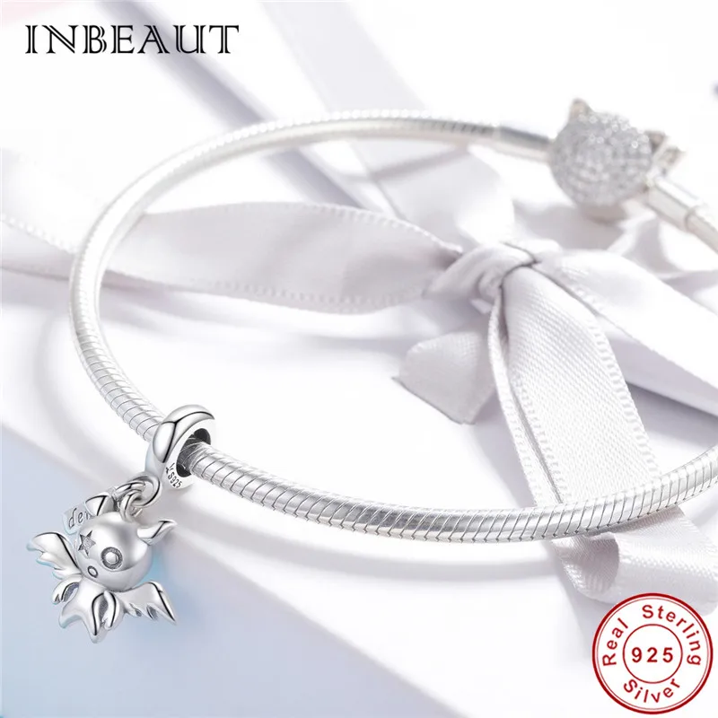 INBEAUT Новый дизайн искусственная Серебряная маленькая летучая мышь Дэймон