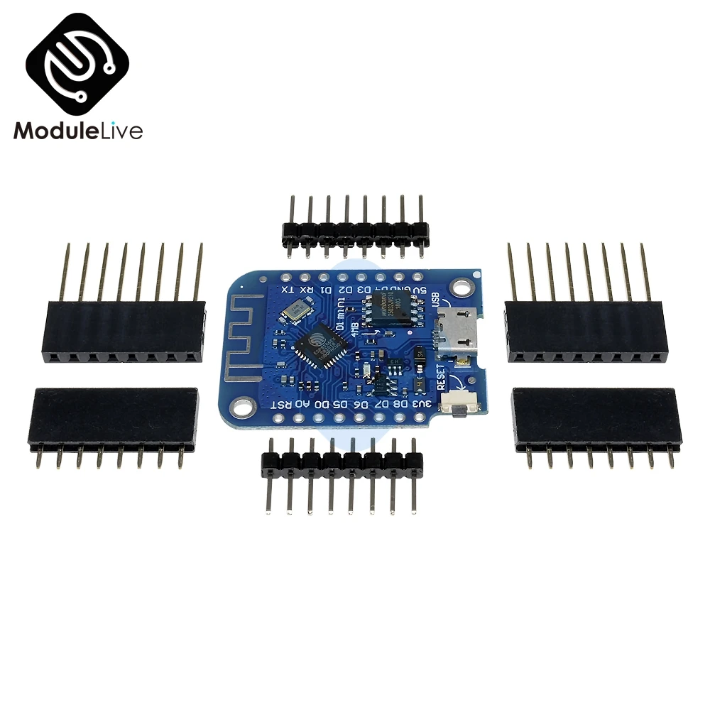 Макетная плата Wemos D1 Mini V3.0.0 на основе ESP8266 CH340 CH340G 4 Мб для Arduino V2 Micro Internet of