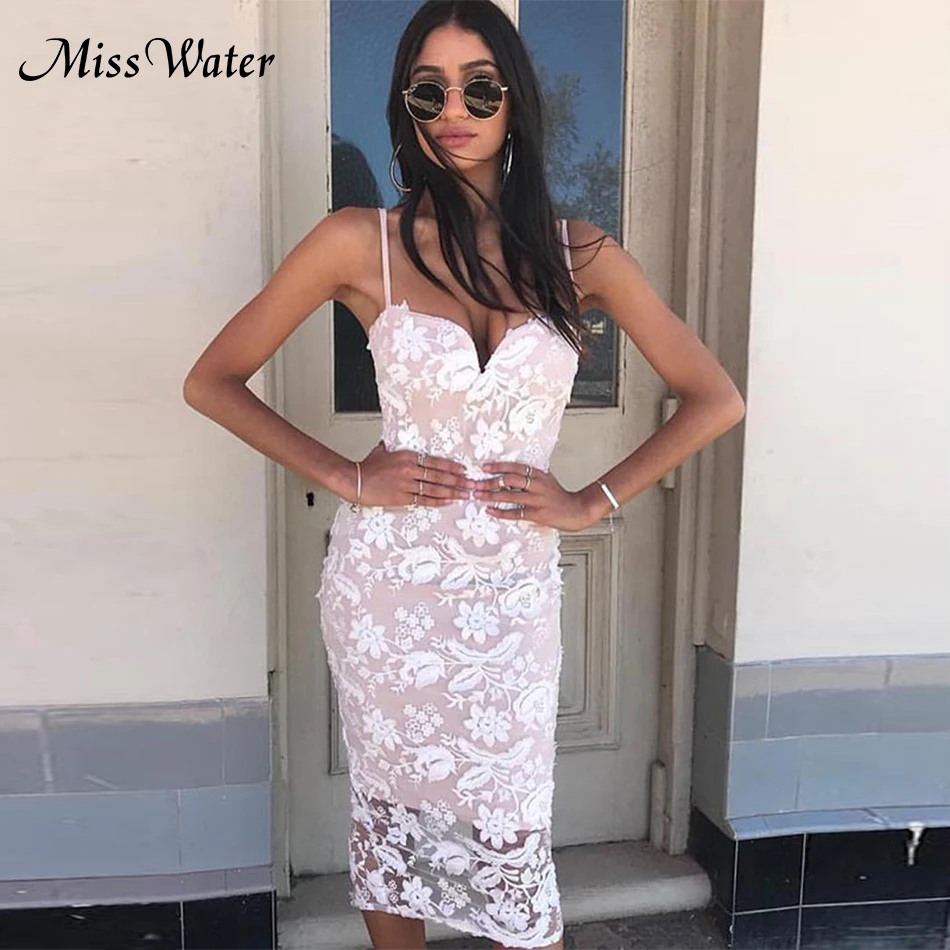 MIss воды 2018 летние женские бандажные платья с блестками украшенные бисером без