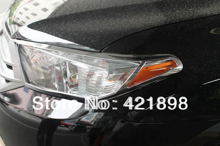 For Toyota Highlander 2011 2012 2013 ABS Chrome head Light Lamp cover trim 2 pcs | Автомобили и мотоциклы