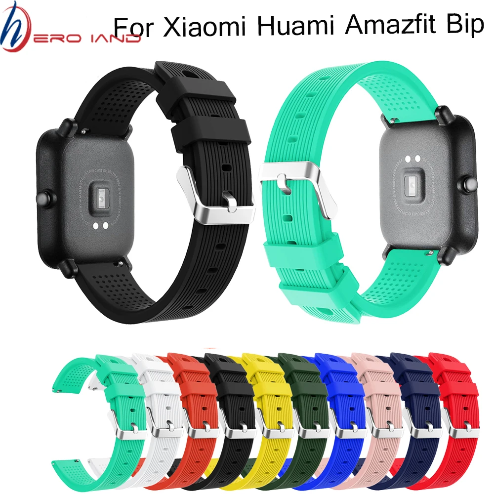 20 мм мягкий силиконовый ремешок на запястье для Xiaomi Huami Amazfit Bip BIT PACE Lite Youth Smart Watch