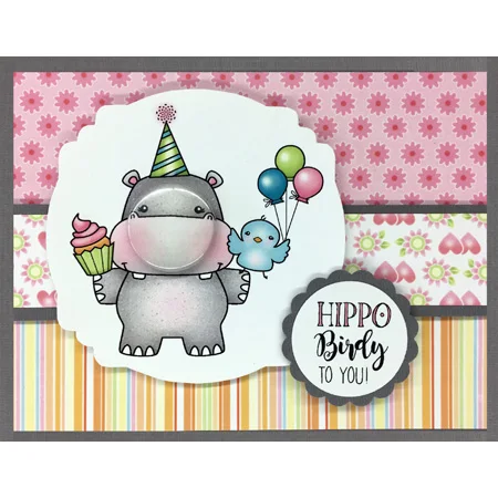 TPP The Birth of a Hippo Clear rubber stamps/kids clear stamps and dies for scrapbooking/card making/animal stamp | Канцтовары для