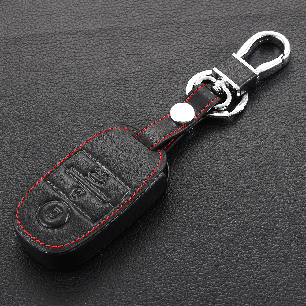 3 кнопки Кожаный Автомобильный Брелок дистанционного управления с ключом