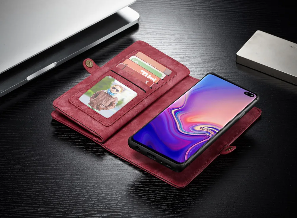 Винтаж телефонные чехлы для samsung Galaxy S10 плюс Чехол для samsung S10 S10e чехол мульти-функциональный Кожаный Бумажник Магнитная задняя крышка