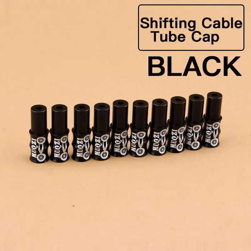 Shifting black 10 шт. дорожный велосипед MTB велосипеда фиксированной Шестерни аксессуар велосипед тормозной трос переключения Кепки советы наконечники заканчивается Кепки s S3 - Цвет: Shifting black