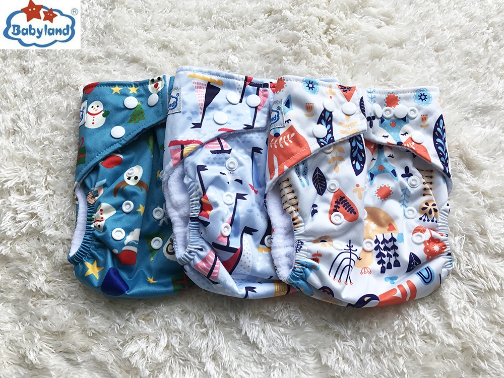 BABYLAND микрофлисовые тканевые подгузники My Choice многоразовые моющиеся для