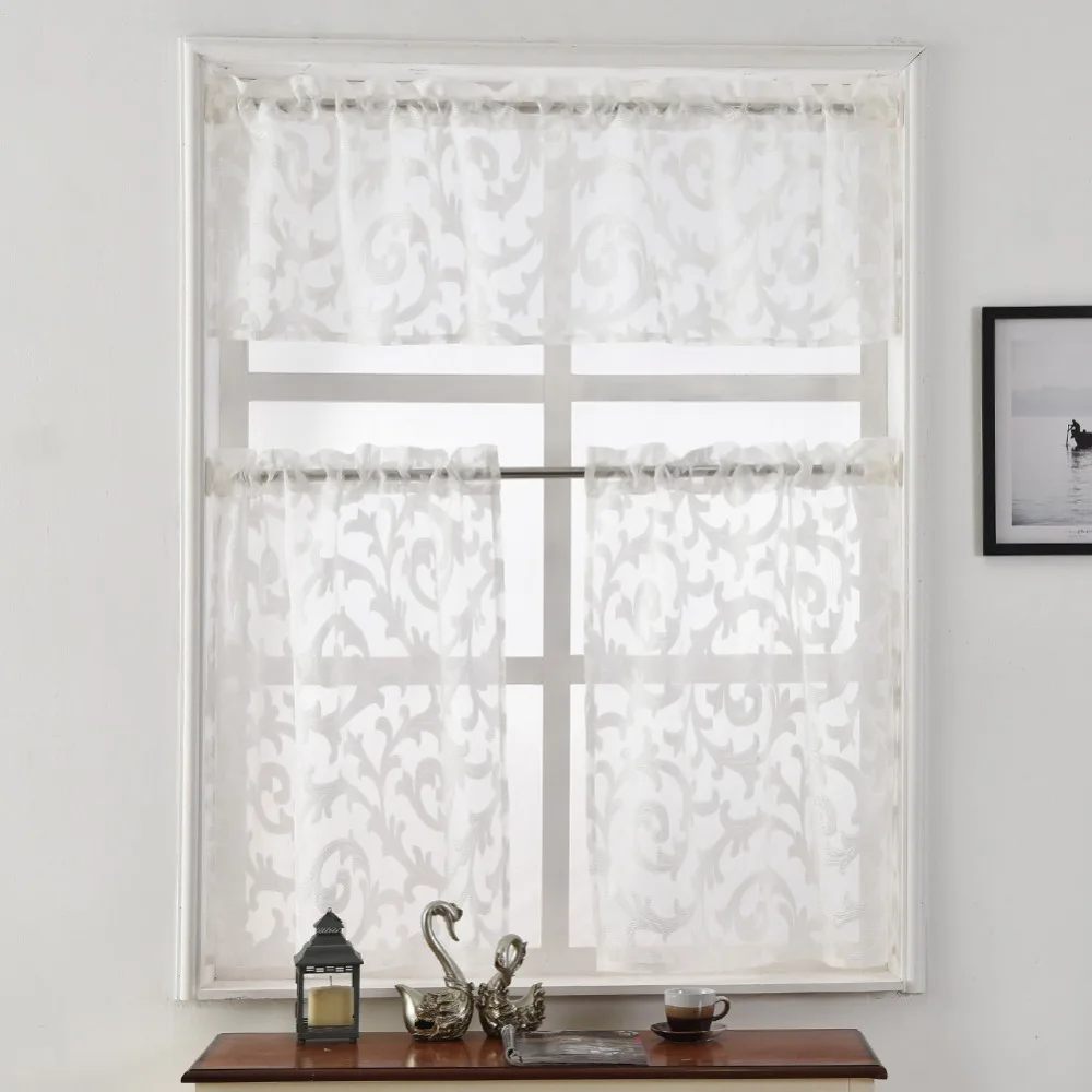 Органза жаккард занавеска короткая кухня Европейский стиль Высококачественная