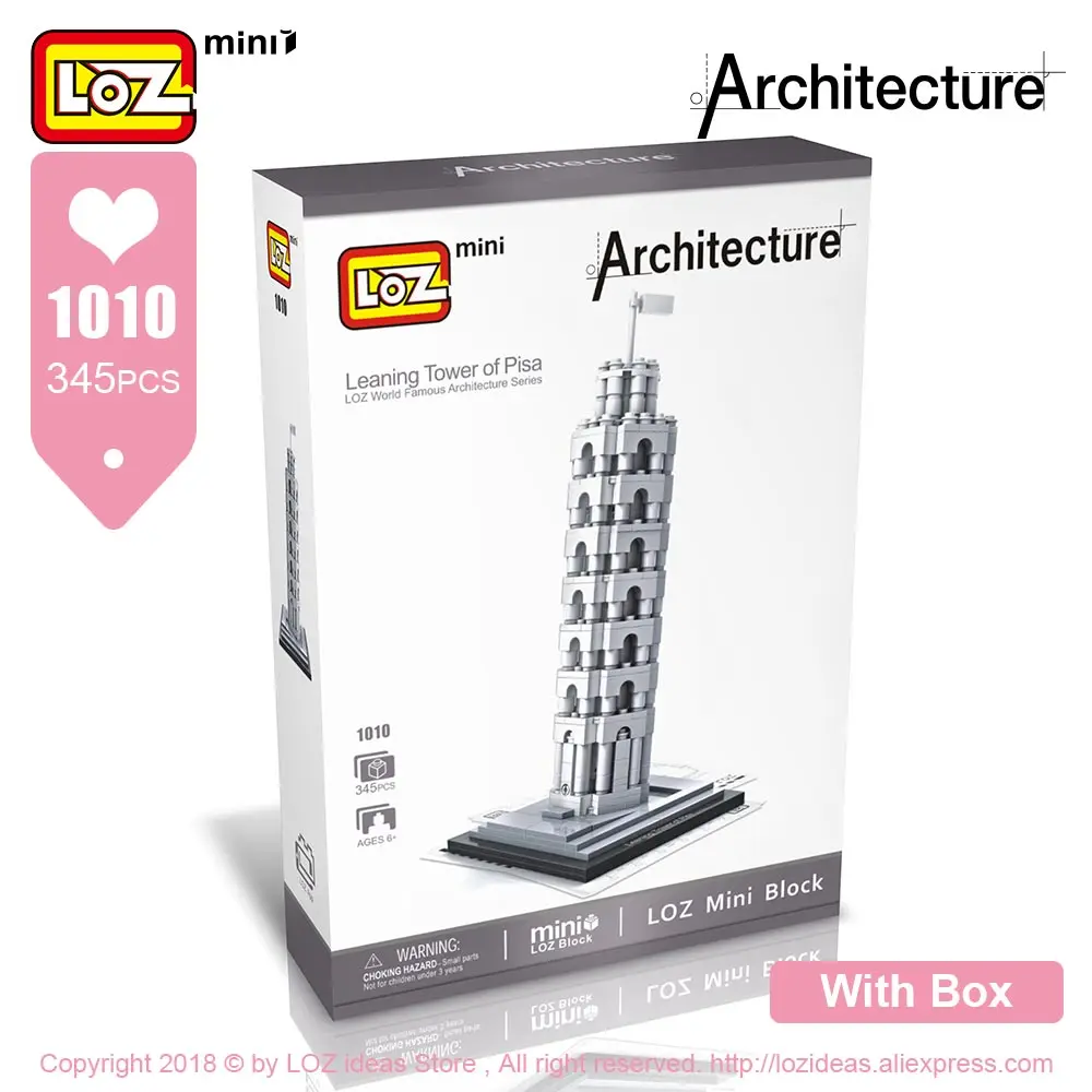 1010 With Box Лоз мини-блоки наборы архитектурных моделей Diy строительные блоки игрушки Всемирно известная архитектура s вилла модель блоки светящийся кирпич - Цвет: 1010 With Box