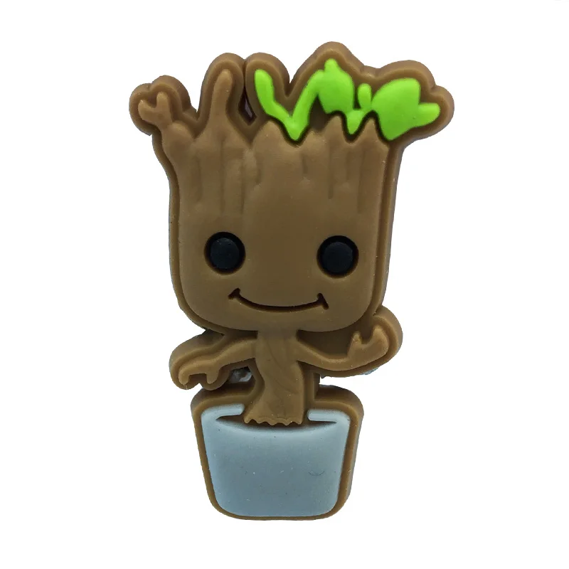 1 шт. Star-Lord groot, ракета Rac ПВХ обувь амулеты аксессуары для обуви украшения обуви пряжки аксессуары подходит браслет Croc JIBZ