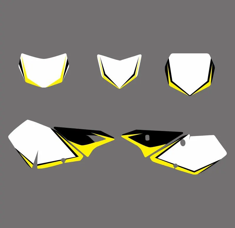 0359 желтый и белый Новый стиль КОМАНДА ГРАФИКА фоны наклейки для Suzuki DRZ400 DRZ 400 2000-2012