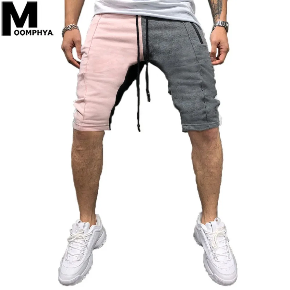 

Moomphya 2019 New Splicing Stripes Shorts Men Streetwear Patchwork Men Short Pants Hip Hop Mens Shorts Summer