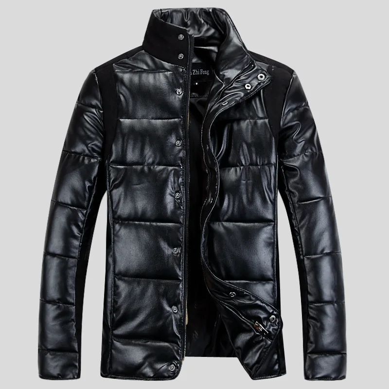 

New Fashion Stand Collar Winter Jackets For Men Slim Shoulder Patchwork Jacket Men Winter Good Quality Casacos De Inverno