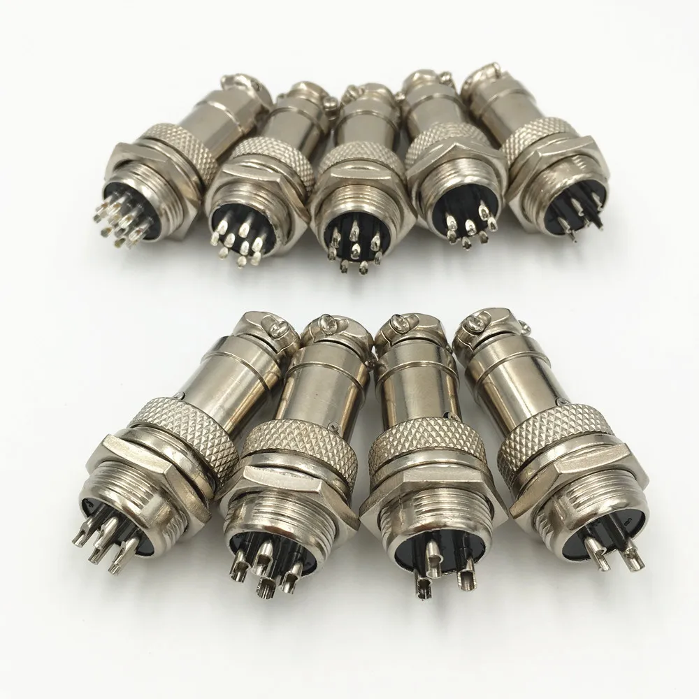1 компл. GX16 XLR 16 мм 2 3 4 5 6 7 8 9 10 Pin гнездовой штекер мужской шасси Монтажная розетка авиационный разъем высокое качество