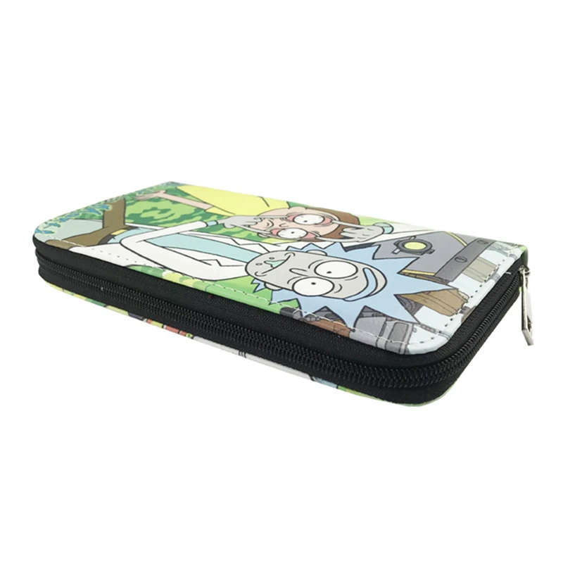 Лидер продаж, Длинный кошелек Rick And Morty с рисунком из мультфильма, зеленый цвет, кошелек для женщин, чехол для телефона с держателем для карт, карман на молнии