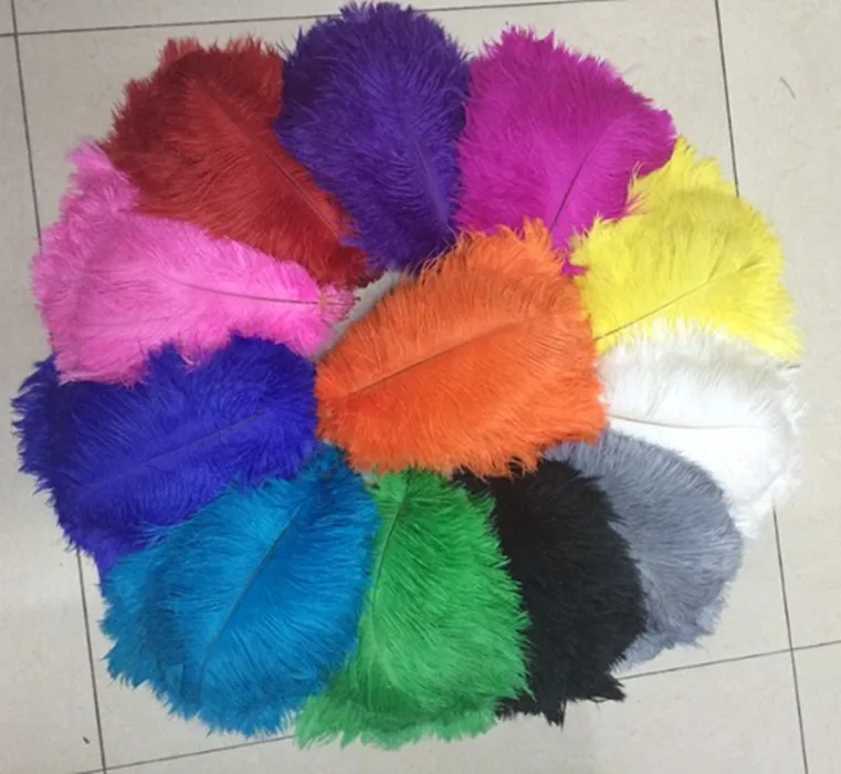 

Wholesale natural Hard rod 50pcs/lot Sky Blue Ostrich Feathers 25-30cm / 10"-12" Wedding Birthday Christmas Decorations