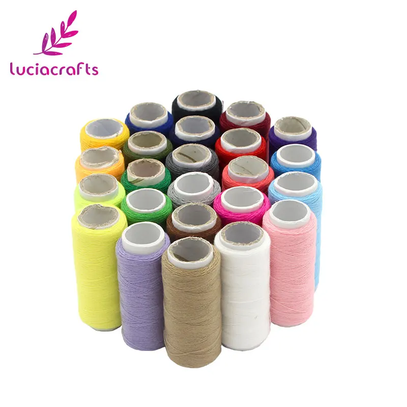 Lucia crafts 24 цвета 1 рулон/лот Вышивка Швейные нитки DIY Ручная машина швейная пряжа аксессуары для вязания W0804