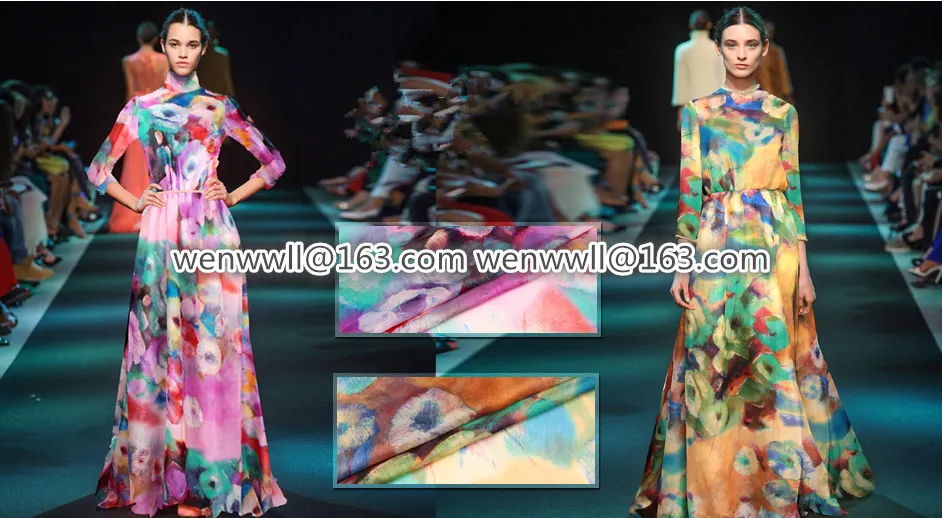 Дизайнер 100% чистый натуральный шелк шифон тутового дерева ткань фиолетовый и