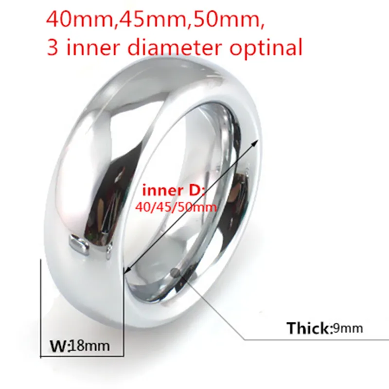 18 мм ширина нержавеющая 9 толстое металлическое кольцо мошонки для члена