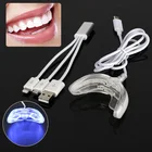 Портативная лампа для отбеливания зубов, Домашний Светильник с зарядкой от USB, синий светильник ОД, повседневная жизнь, инструмент для отбеливания зубов, 2 вида