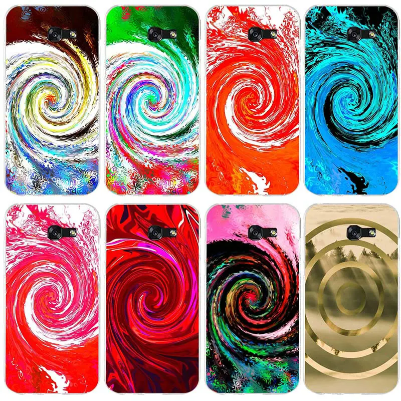 Abstract Swirl мягкие ТПУ чехлы для мобильных телефонов Samsung Galaxy S2 S3 S4 S5 Mini S6 S7 S8 S9 S10 Lite Edge