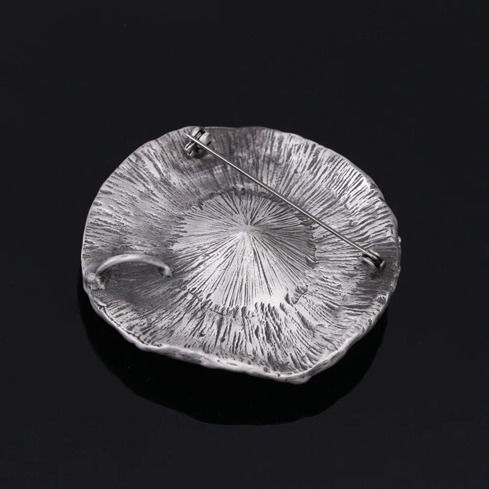 

JUJIE Vintage Big Glass Brooches For Men 2019 Round Female Brooch Pins Jewelry Dropshipping