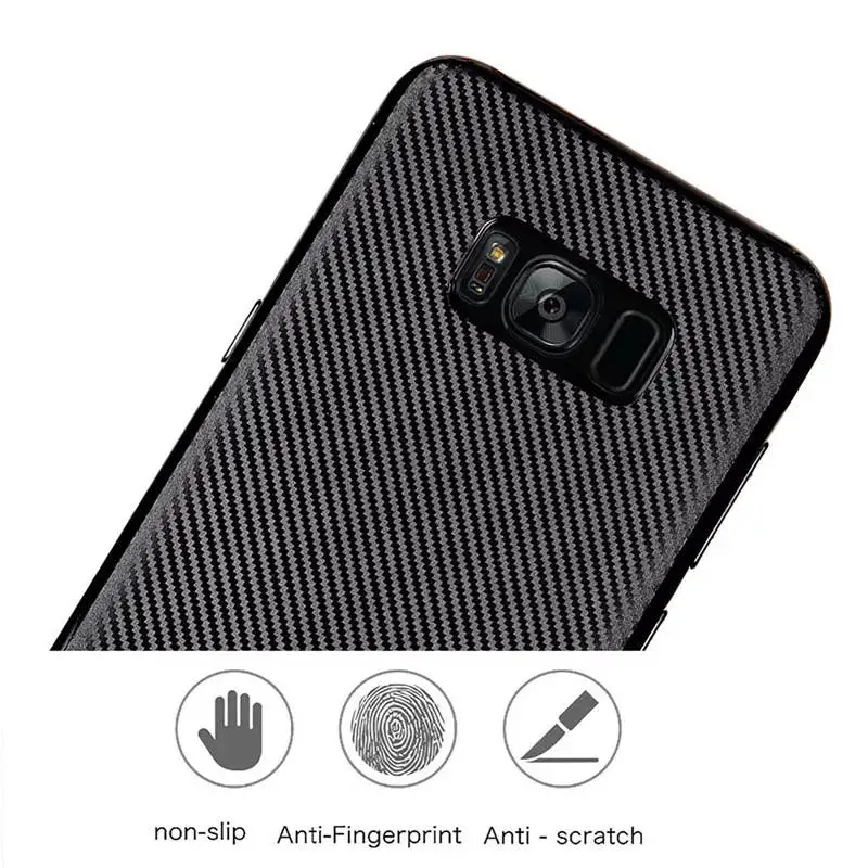 For Samsung Galaxy S8 S9 Plus S6 S7 Edge Soft Silicon Shell Carbon Fiber ShockProof TPU Case J2 J3 J5 J7 Prime J4 J6 2018 EU |