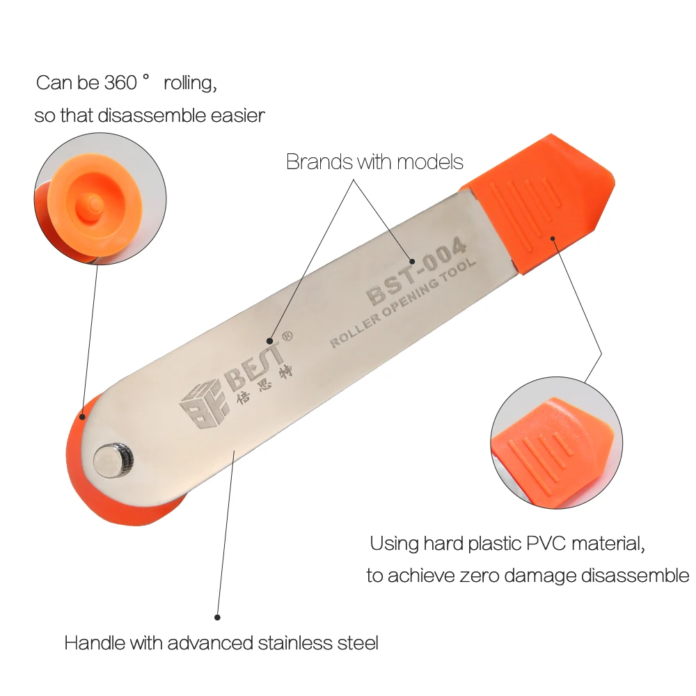 Tools BST-004 Mobile Phone Repair Roller Metal Pry Flexible Steel Crowbar scraper Tablet | Инструменты