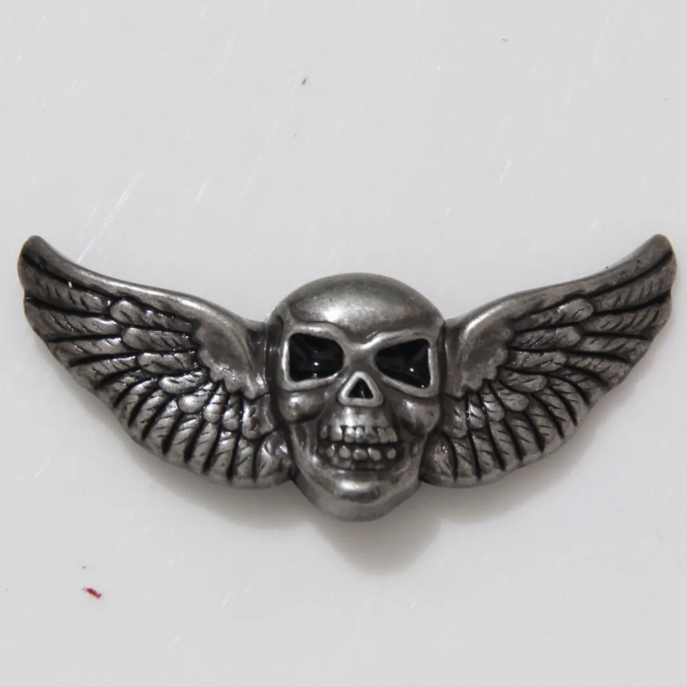 (KB705) оптовая продажа 50 шт. череп крылья цикл Concho 2 &quot(5 1 см) x 1&quot (2 5 античное