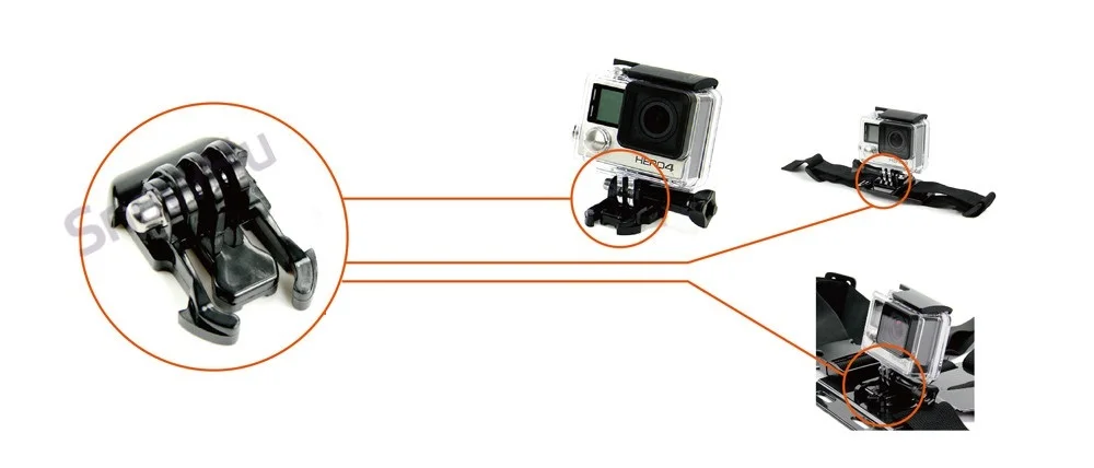 Аксессуары snowhu для GoPro Крепление для спортивной экшн-камеры go pro hero 8 7 6 5 4 3 черный для xiaomi yi 4K Экшн-камера аксессуары чехол GS52