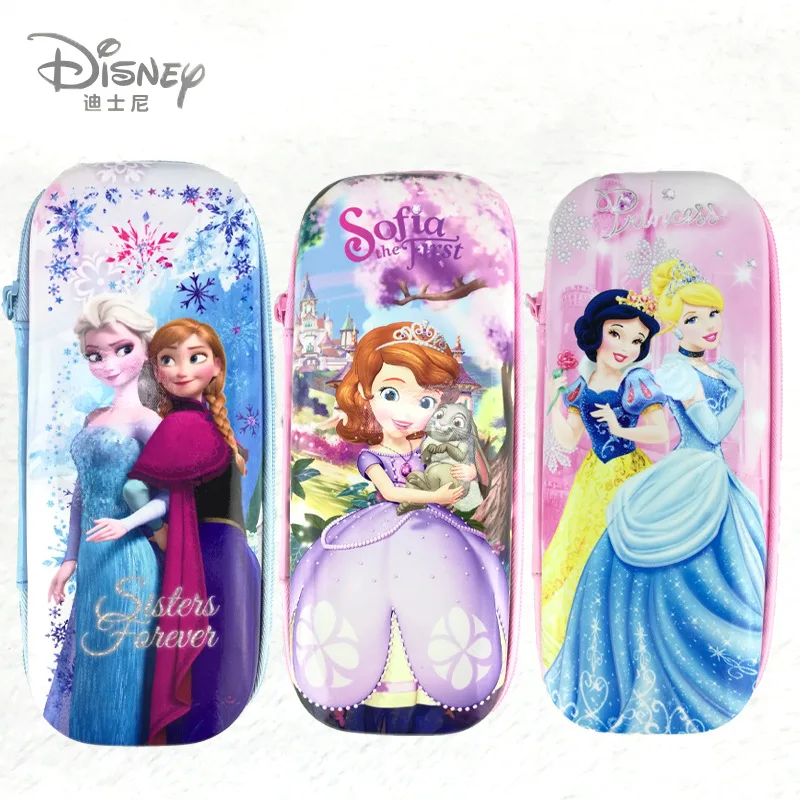 Frozen princess elsa anna cartoon case pencil stationery box cartoon pencil bag girl Large-capacity children's pencil bag
