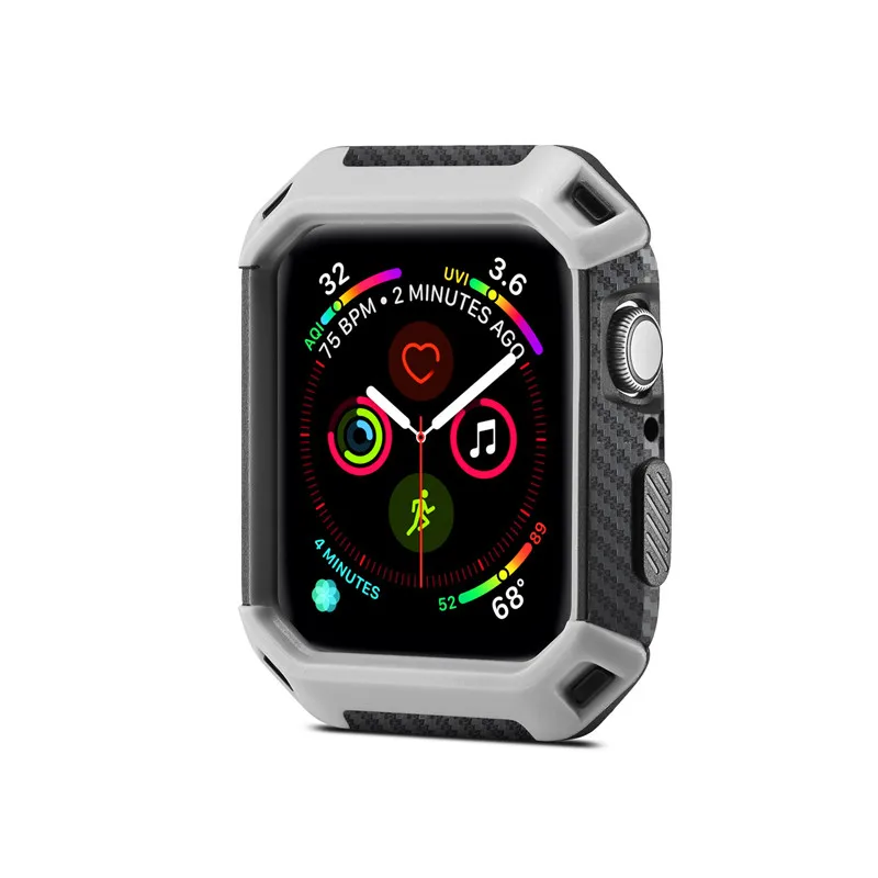 Силиконовый спортивный двухцветный чехол для часов Apple Watch 4/2/1 мягкий силиконовый
