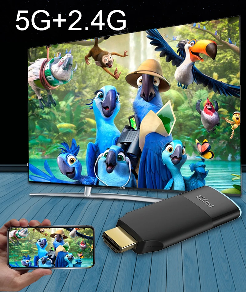EZCAST 1 2 5G HDMI HD tv Dongle HD беспроводной WiFi Miracast Airplay DLNA tv Stick дисплей видео адаптер для iPhone 11 X iOS Android