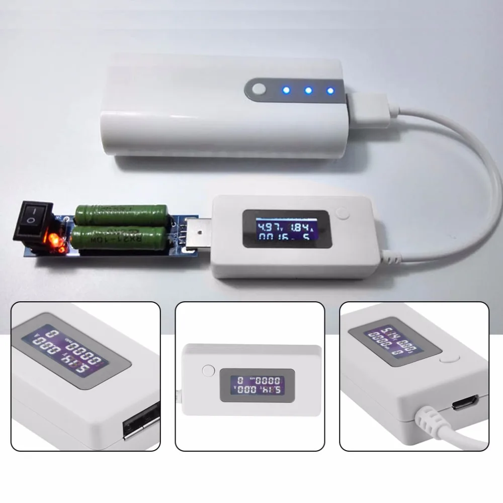 Профессиональный ЖК-дисплей USB мини тестер напряжения и тока детектор мобильного