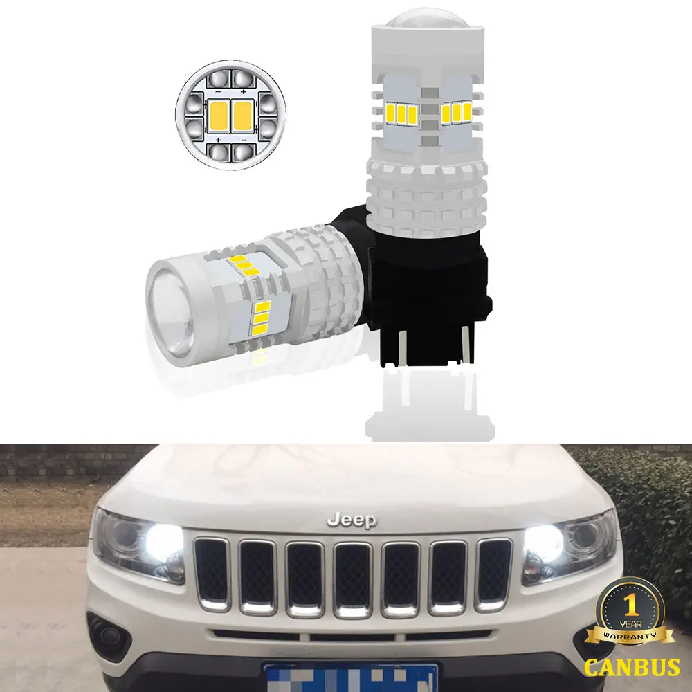 KAMMURI HID Белый Canbus 3157 P27/5 Вт P27 7 T25 светодиодный лампы для Габаритные огни LED DRL Для 2011