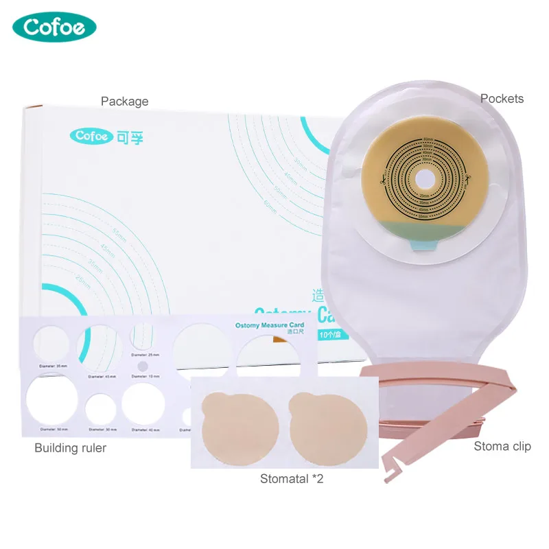 Cofoe Ostomy сумка, искусственный анус, медицинский, одноразовый, односекционный, остомат, Pastable, колопрокция, запечатывание, колостомия, мешок, Лови говно