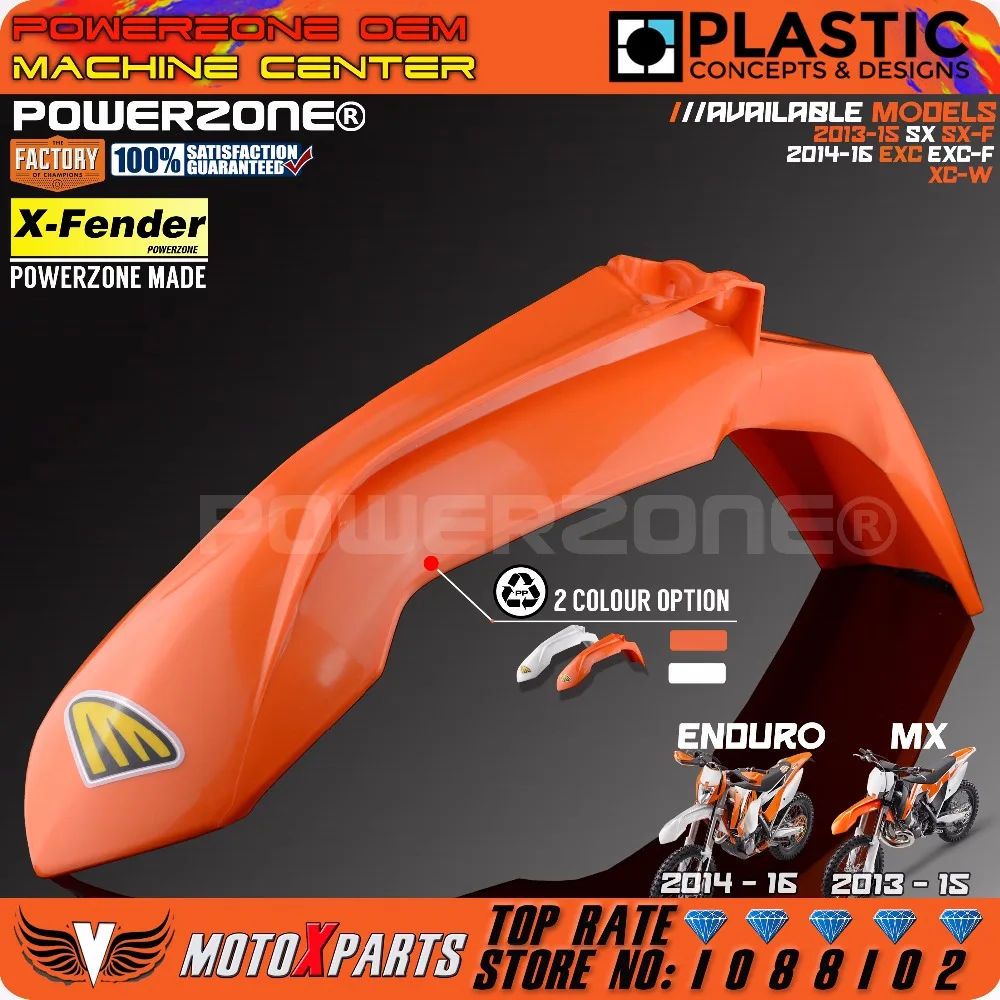 Оранжевый пластиковый передний брызговик Powerzone MX для KTM 2013 15 SX SXF EXC EXCF XCW шесть дней